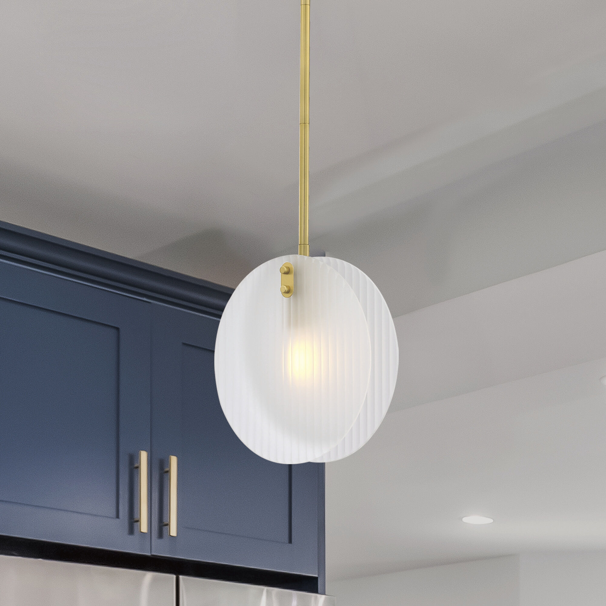 Sky Fall 1 Light 10 inch Brushed Gold Pendant Ceiling Light